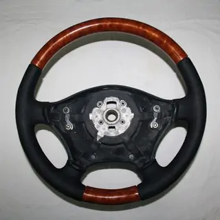 Stuurwiel (leer/hout) foto 1