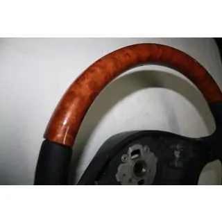 Stuurwiel (leer/hout) foto 3