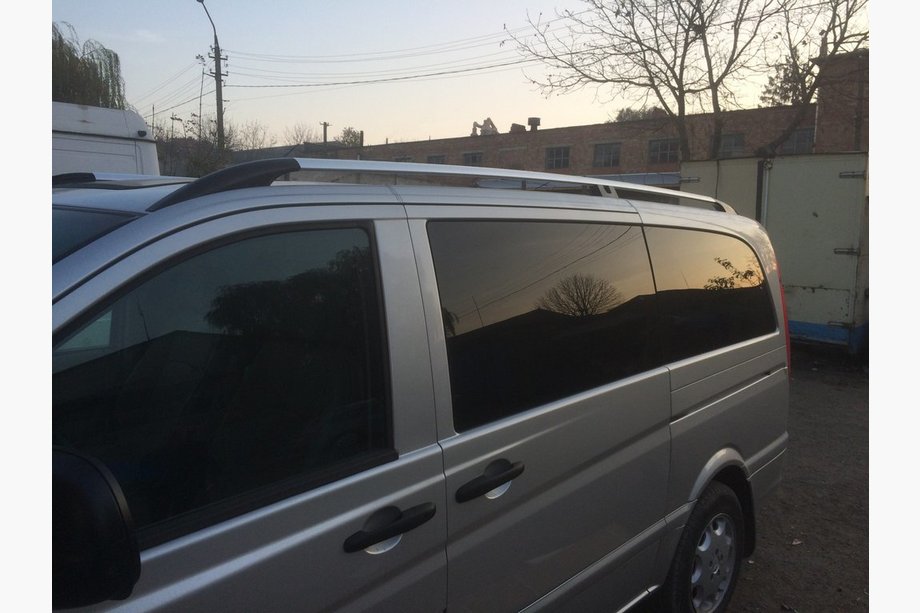 Mercedes Vito W639 2004–2014 Dakrails chroom CAN origineel design (metalen steunen) Korte wielbasis (SHORT) Foto 3
