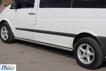 Mercedes Viano 2004–2014 Sidebars BB001 (2 st., RVS) d60, lange wielbasis (L3) foto 2
