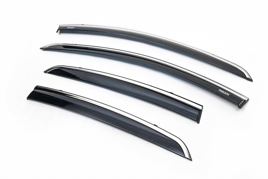 Fiat Linea 2006–2018 Raamwindschermen met chromen sierlijst (set van 4, Niken) Image