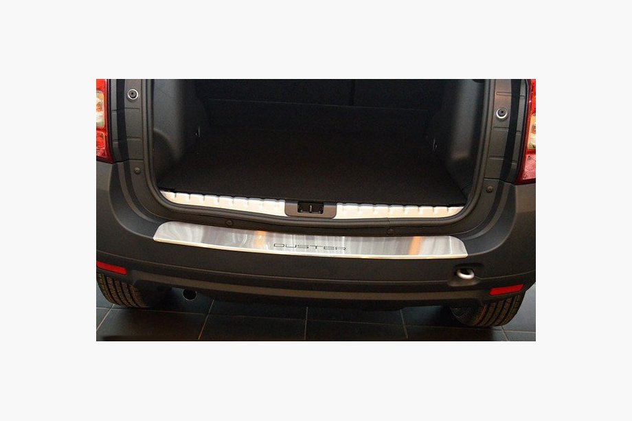 Renault Duster 2008–2017 RVS achterbumperbeschermer Nataniko met omgezette rand Image