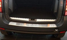 Renault Duster 2008–2017 RVS achterbumperbeschermer Nataniko met omgezette rand foto 1