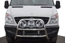 Mercedes Sprinter W906 2006–2018 Hoge bullbar WT018 (RVS) foto 3