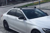 Mercedes C-klasse W205 2014–2021 Adapterbeugel voor originele bevestigingspunten (2 stuks, afsluitbaar met sleutel) Zwart foto 1