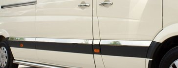 Mercedes Sprinter W906 2006–2018 RVS deursierlijsten ExtraLong. Carmos - Turks staal foto 2