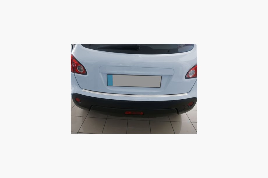 Nissan Qashqai 2007–2010 OmsaLine rvs chromen achterbumperbeschermer Glans, +2 basis Image