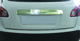 Nissan Qashqai 2007–2010 Sierlijst boven kentekenplaat (RVS) Zonder knop, Carmos - Turks staal foto 2