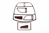 Chery Tiggo 1 2005–2016 Dashboard sierlijsten (kleine set) foto 1