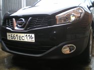 Nissan Qashqai 2007–2010 Chromen sierlijsten voor mistlampen met uitsparing (2 stuks, kunststof) foto 2
