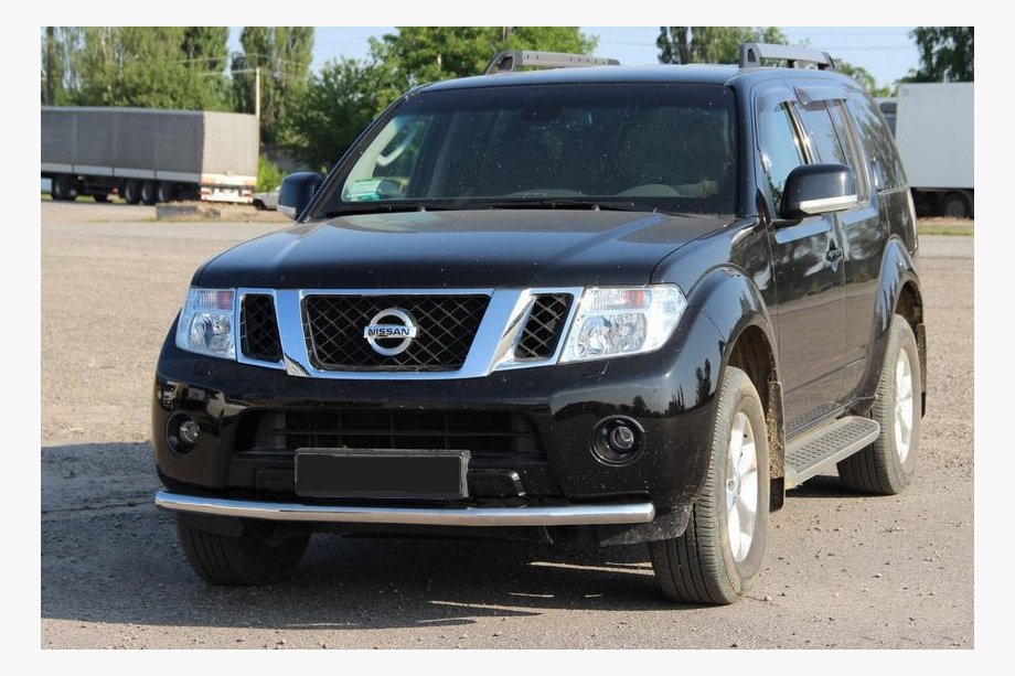 Nissan Navara 2006–2015 Voorbumperbescherming ST008 (RVS) Image