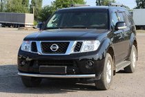 Nissan Navara 2006–2015 Voorbumperbescherming ST008 (RVS) foto 1