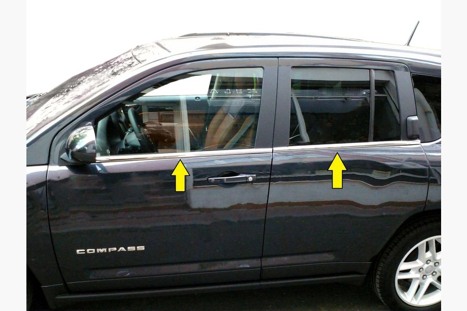 Jeep Compass 2016– Onderste raamomlijsting (RVS) Image