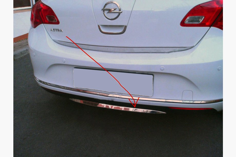 Opel Astra J 2009–2015 Bumperrand (RVS) Image