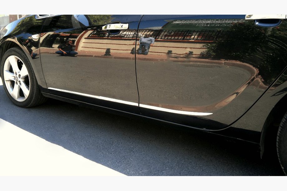 Opel Astra J 2009–2015 Deurstrip (set van 4, RVS) Image