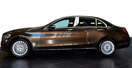 Mercedes C-klasse W205 2014–2021 Deurstijllijsten (RVS) foto 1