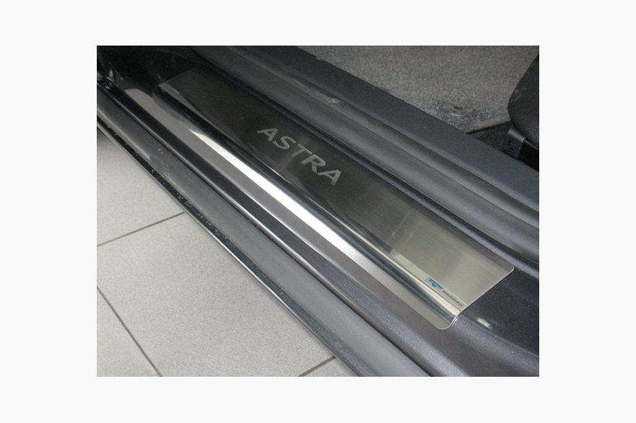 Opel Astra K 2016–2021 Nataniko RVS dorpellijsten (set van 4) Premium - 3M tape, 0,8 mm Image