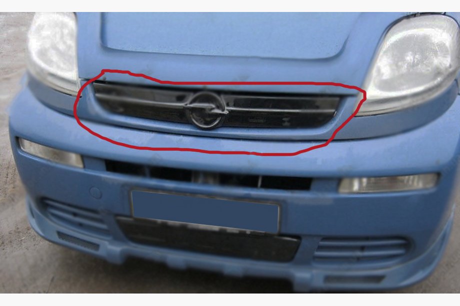 Opel Vivaro 2001–2015 Winterafdekking voor grille 2001-2007 (bovenste) Mat Image