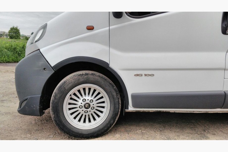 Nissan Primastar 2002–2014 Wielkastlijsten (4 stuks, zwart) 2001-2007, zwart metaal Foto 2