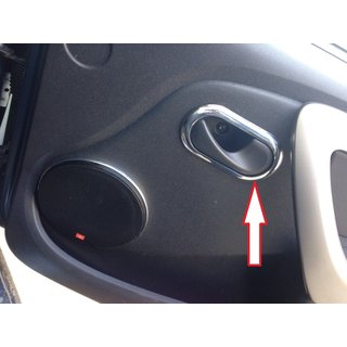 Carmos afdekplaatjes voor binnenhandgrepen (4 stuks, RVS) Dacia Duster 2008–2018 foto 2