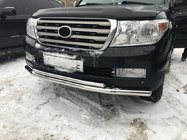 Toyota Land Cruiser 200 2007–2021 Voorste bullbar ST014 (2007-2015, RVS) 60 mm x 60 mm foto 1