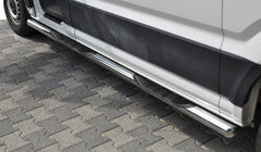 Volkswagen Crafter 2016– Sidebars (set van 2, RVS) Ø70, Lang/Extra lang foto 1
