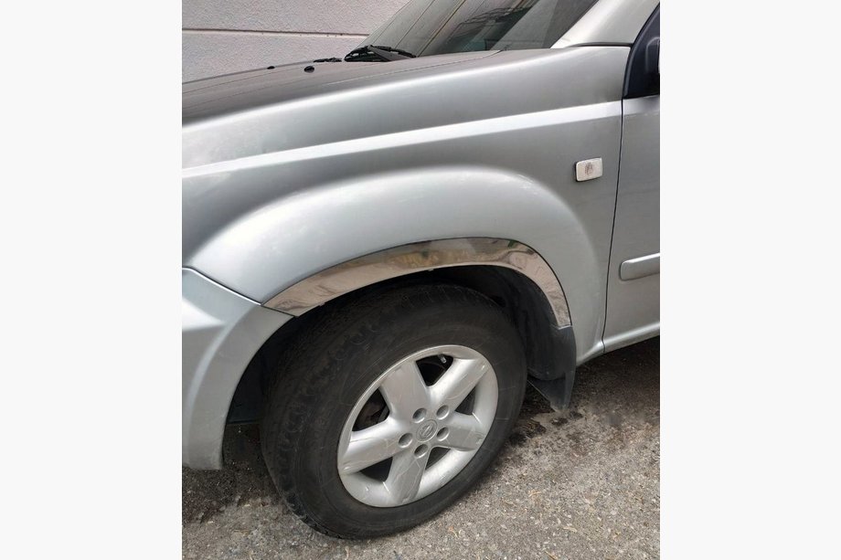 Nissan X-trail T30 2002–2007 RVS wielkastlijsten (set van 4 stuks) Image