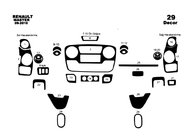 Renault Master 2011–2023 Dashboard sierlijsten (grote set) Carbonlook foto 2