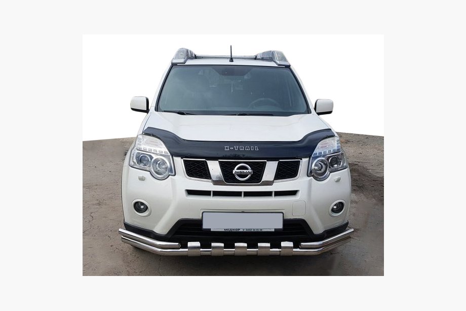 Nissan X-trail T31 2007–2014 RVS voorbumperbescherming ST015 Image