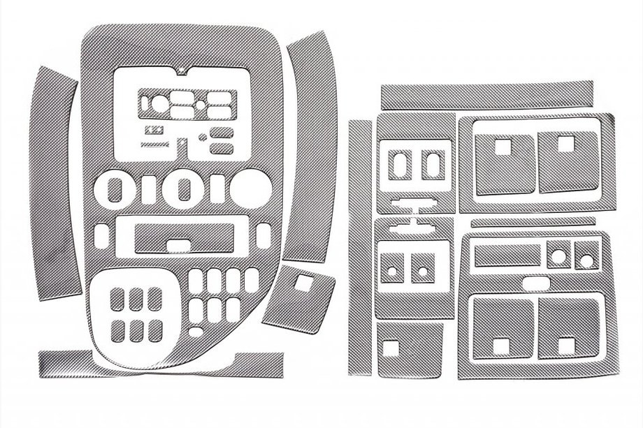 Mercedes Vito W638 1996–2003 Dashboard sierlijsten Meric (V-клас, 1999-2003) Titanium Foto 2