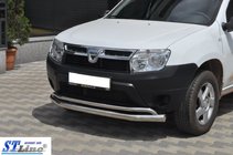 Dacia Duster 2008–2018 Frontbescherming ST017 (RVS) foto 2