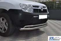Dacia Duster 2008–2018 Frontbescherming ST017 (RVS) foto 3