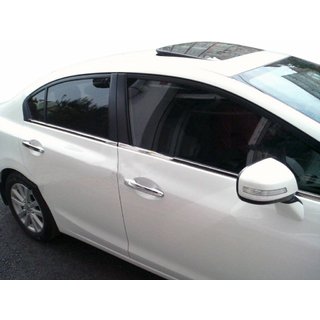 Carmos raamomlijsting buiten (4-delig, RVS) Honda Civic Sedan IX 2011–2016 foto 1