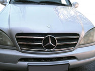 Mercedes ML W163 1997–2005 Sierlijsten voor grillrand (5 stuks, RVS) foto 1