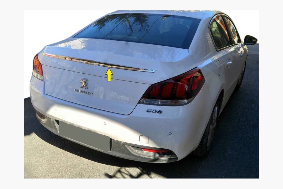Peugeot 508 2010–2018 Bovenste chroomstrip (RVS) Foto 1