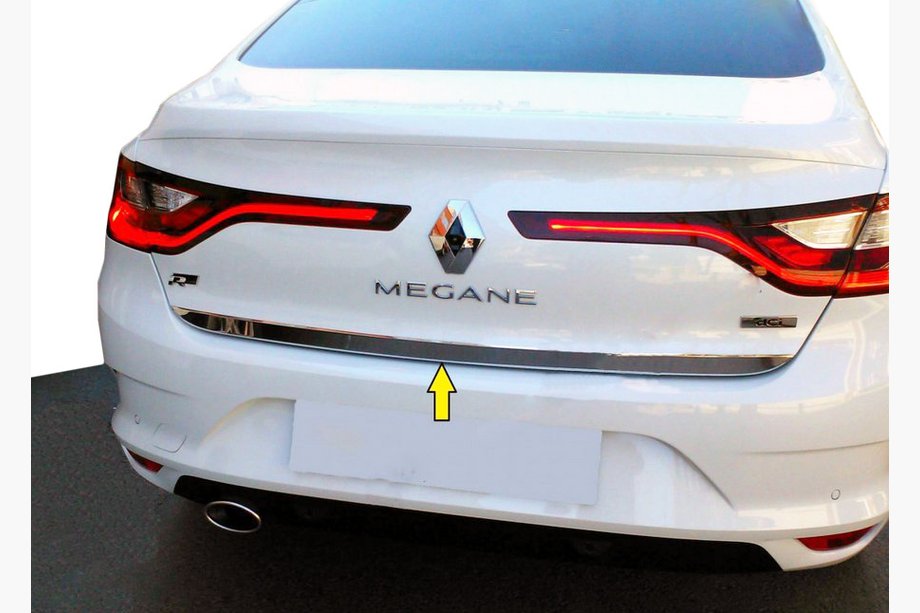Renault Megane IV 2016–2025 Kofferbakrand (Sedan, RVS) OmsaLine - Italiaans roestvrij staal Image