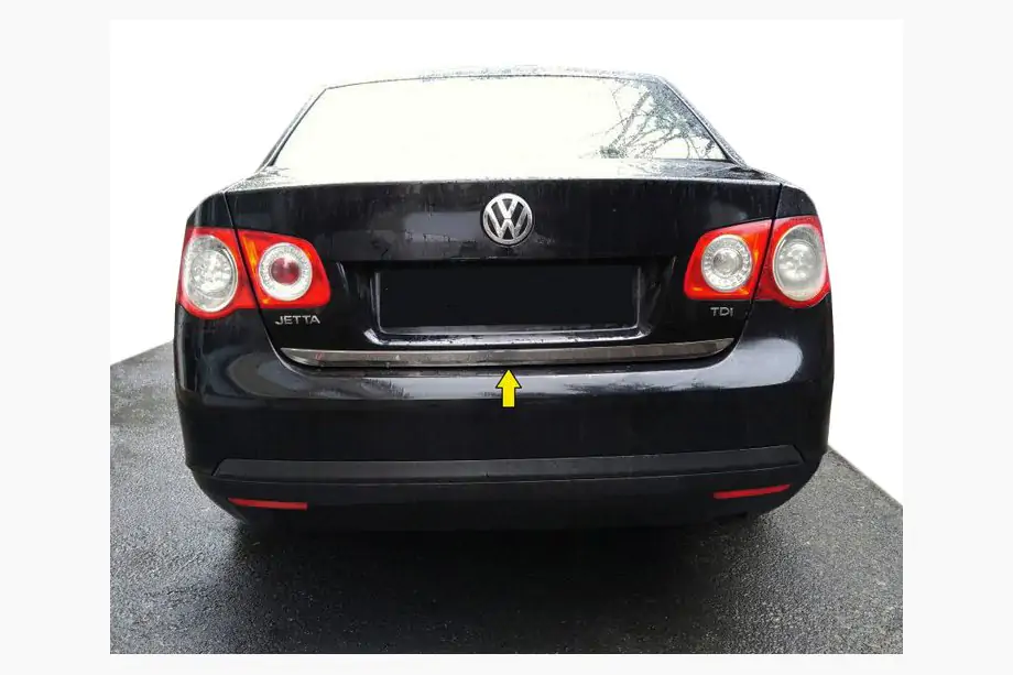 Volkswagen Jetta 2006–2011 Kofferbakrand (RVS) Foto 1