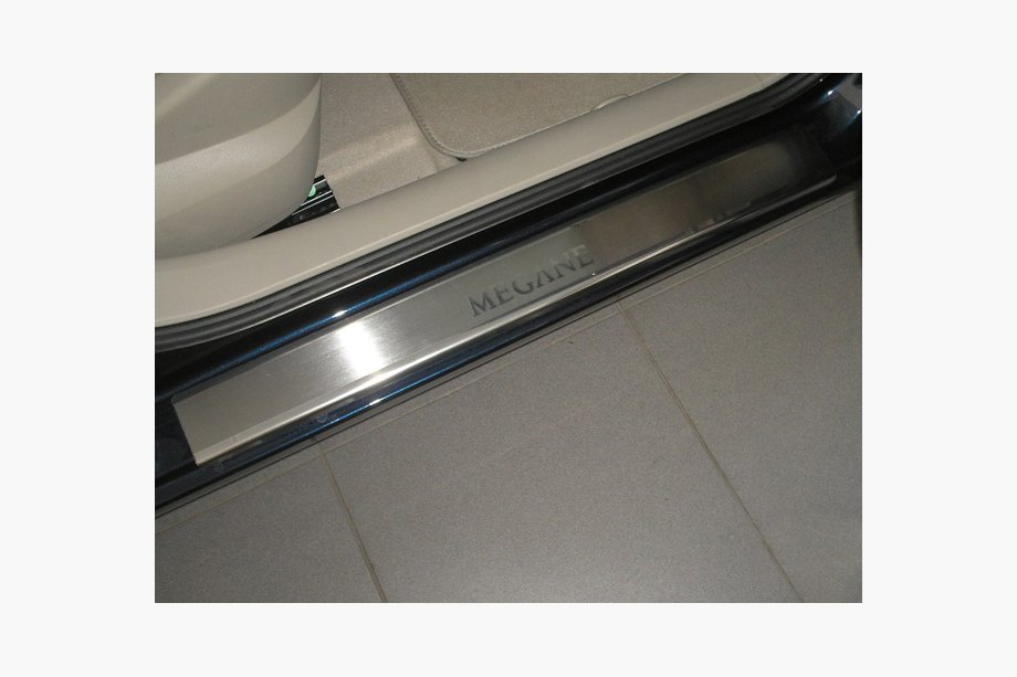 Renault Megane II 2004–2009 Nataniko RVS dorpellijsten (set van 4) Standaard - Lohmann tape, 0,5 mm Image