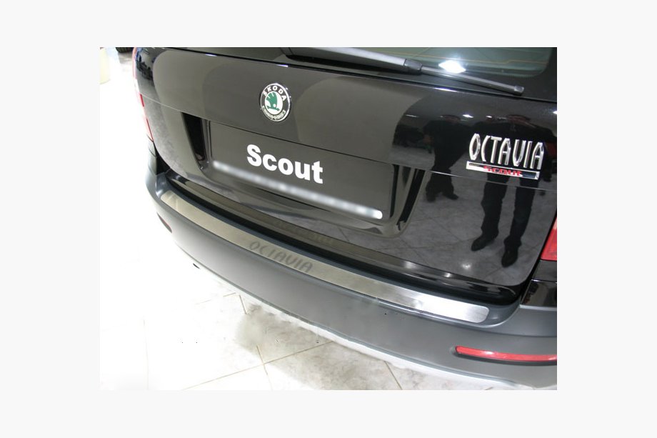 Skoda Octavia II A5 2006–2010 Achterbumperbeschermplaat Натаніко (RVS) Combi Image