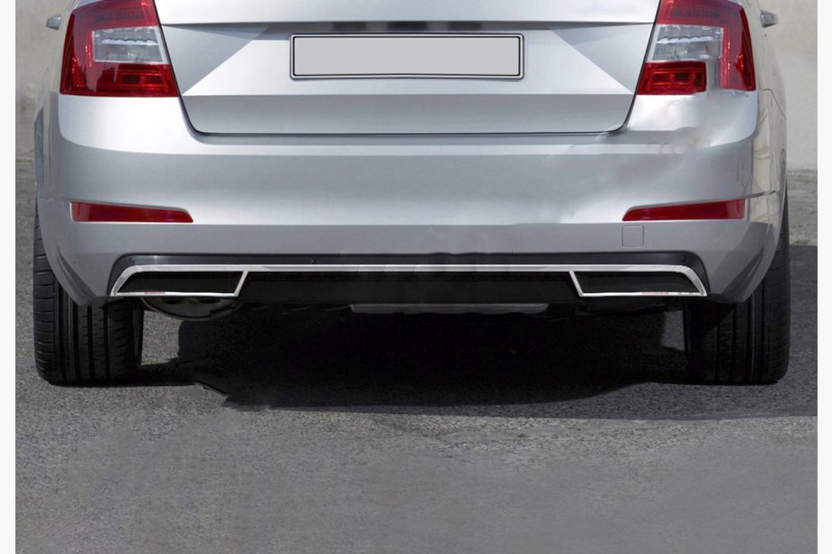 Skoda Octavia III A7 2013–2019 RVS omlijsting achterdiffuser (2013-2017) Image