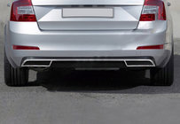 Skoda Octavia III A7 2013–2019 RVS omlijsting achterdiffuser (2013-2017) foto 1