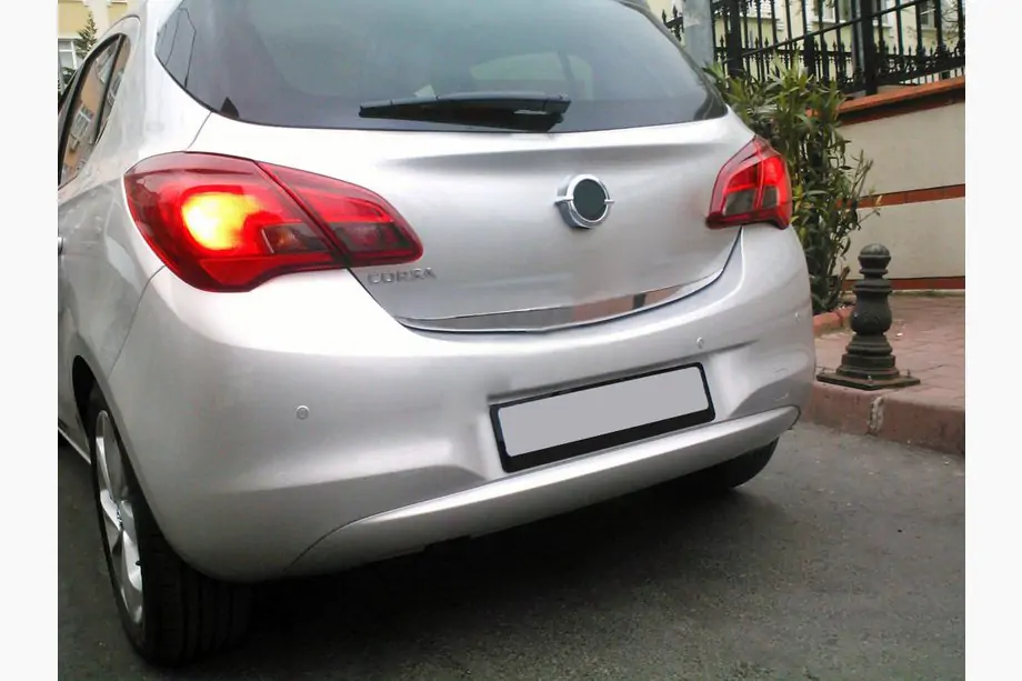 Opel Corsa E 2015–2019 Kofferbakrand (RVS) Image