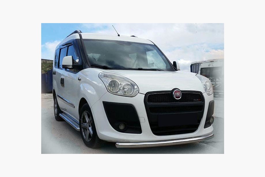 Fiat Doblo II 2010–2022 Frontbescherming ST008 (RVS) 2010-2015, 60 mm Image