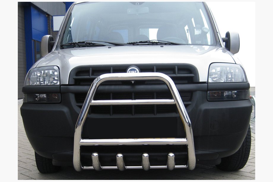 Fiat Doblo I 2001–2005 Voorste bullbar QT007 (RVS) Image