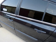 Renault Megane II 2004–2009 Buiten raamomlijsting set (4-delig, RVS) HB, Carmos - Turks staal foto 1