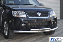 Suzuki Grand Vitara 2005–2017 Voorste dubbele bullbar 60/42 mm (RVS) foto 7