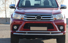Toyota Hilux 2015– Frontbescherming ST018 (RVS) foto 6