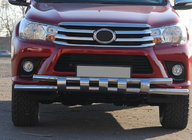 Toyota Hilux 2015– Voorbeschermbeugel ST015 (RVS) foto 3