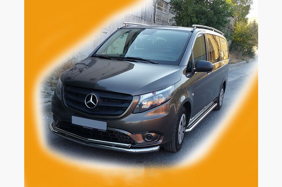 Mercedes Vito/V-klasse W447 2014– Voorbeschermbeugel ST014 (RVS) Foto 3