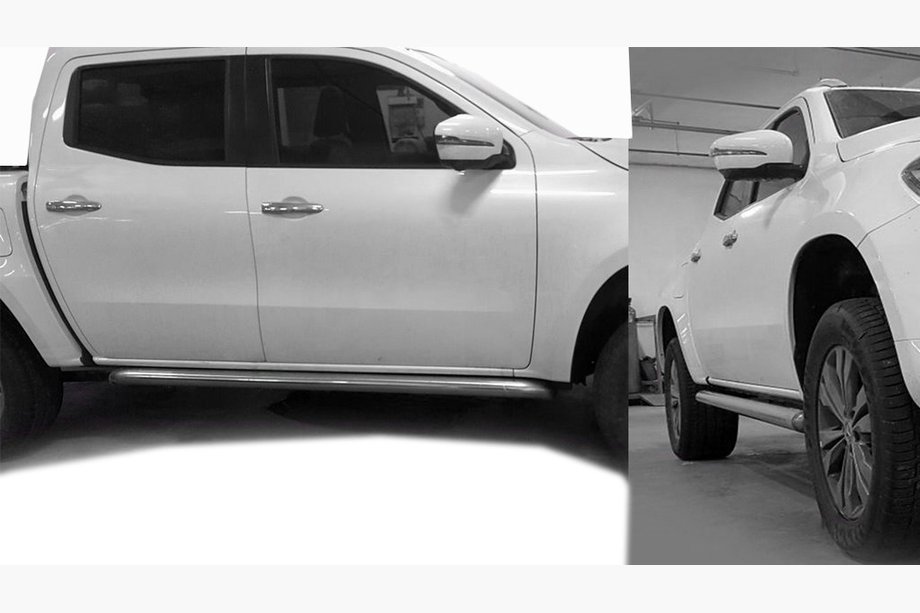 Mercedes X-klasse 2017–2020 Sidebars met schuine afwerking (2 stuks, RVS) Image